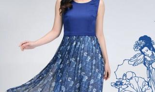 雪纺碎花连衣裙